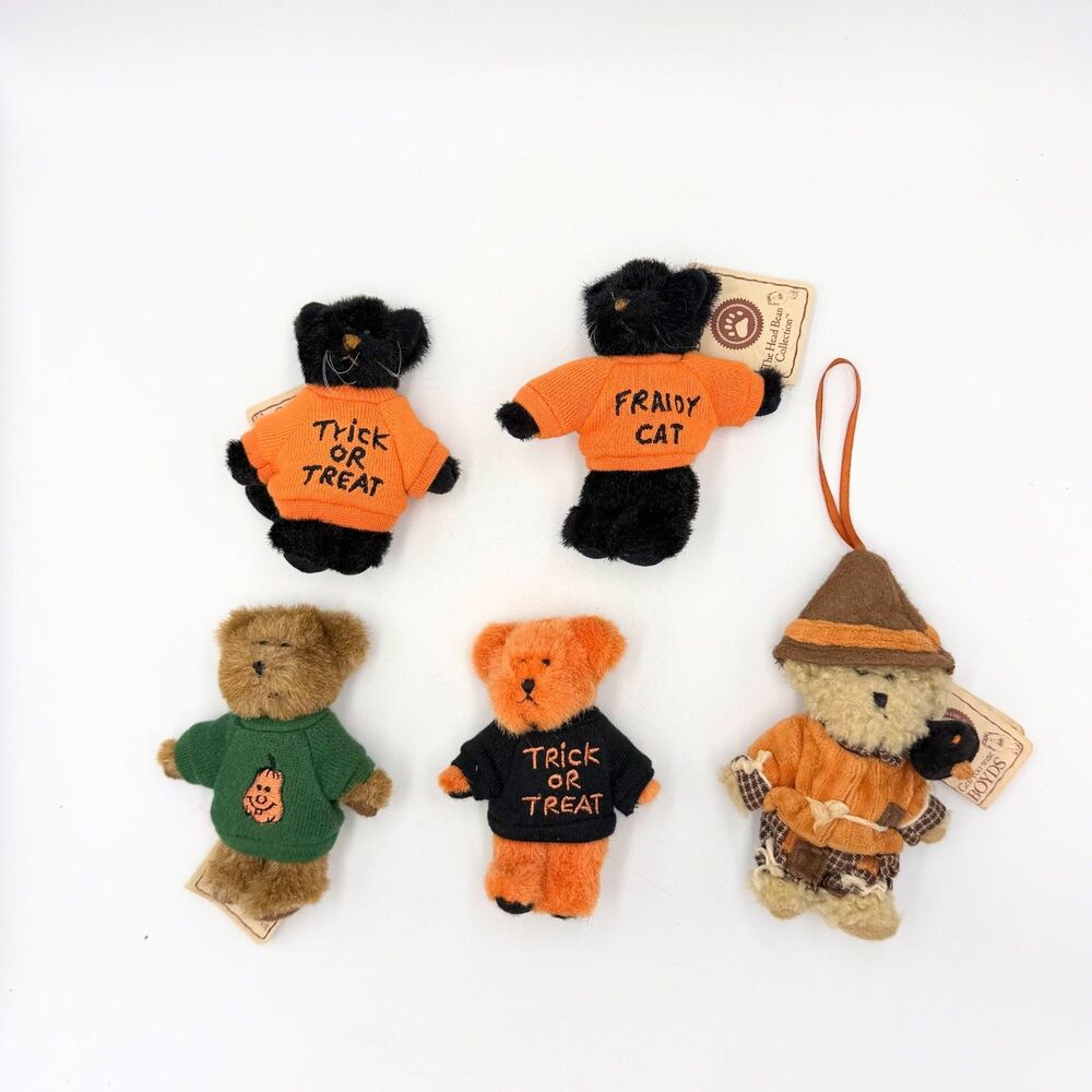 Boyd’s Bear 5 Plush Miniature Mini Halloween & Thinking of Ya lot Cat W/Tags